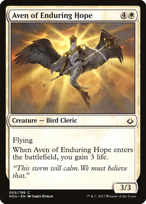 Aven of Enduring Hope – Hour of Devastation (HOU-5) Magic: The Gathering card Main image
