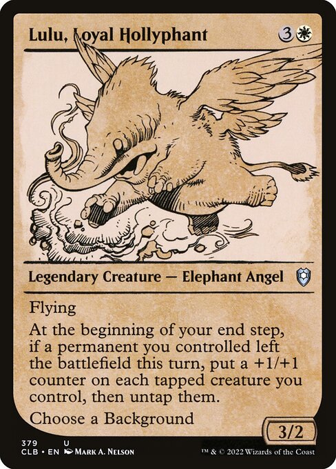Lulu, Loyal Hollyphant – Commander Legends: Battle for Baldur's Gate (CLB-379) Magic: The Gathering card | LC-REM-20260804-15711434801484-02f0447c-9077-4d63-9d5e-f012f912e862 Hauptbild