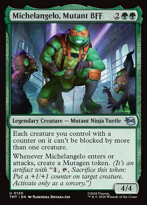 Michelangelo, Mutant BFF – Teenage Mutant Ninja Turtles (TMT-120) Magic: The Gathering card