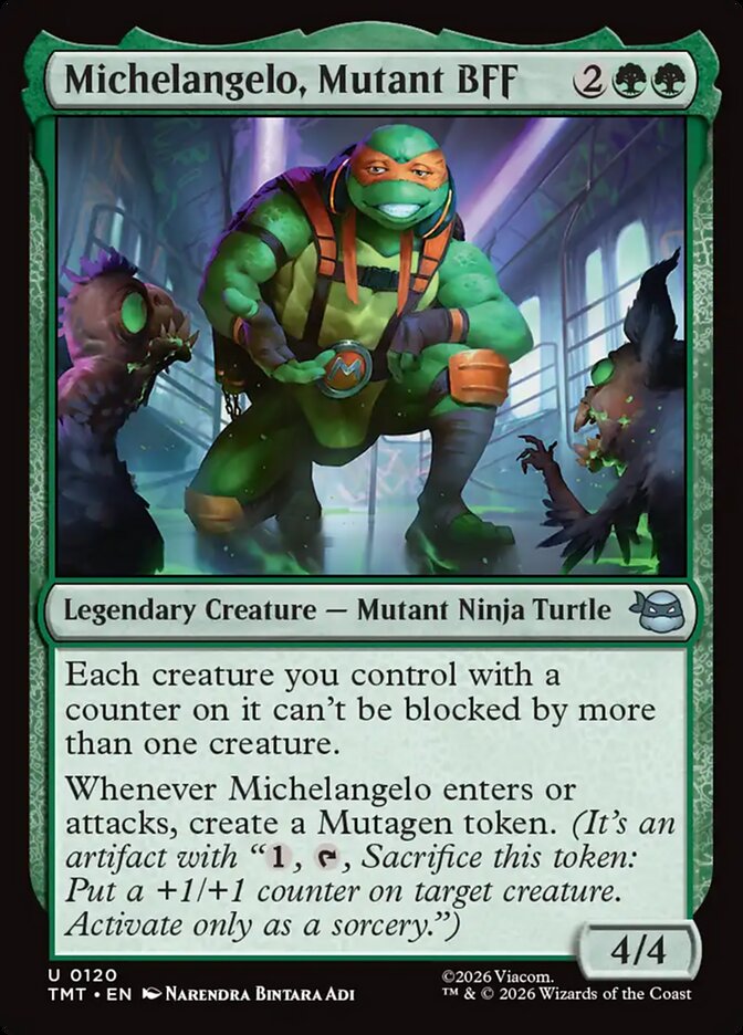 Magic-kaart Michelangelo, Mutant BFF TMT-120 uit Teenage Mutant Ninja Turtles (Uncommon)