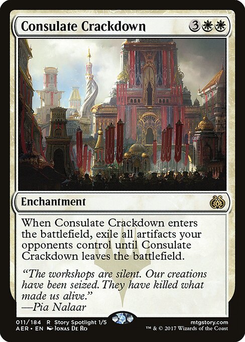Consulate Crackdown – Aether Revolt (AER-11) Magic: The Gathering card | LC-REM-20260804-15151765946700-02fb7a26-fbf0-4b91-847b-cfc46e01a342 Main image