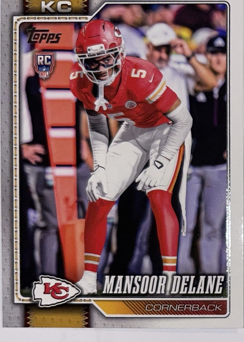 2026 Topps Football #348 Mansoor Delane RC – Near Mint – voorkant