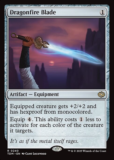 Dragonfire Blade – Tarkir: Dragonstorm (TDM-240) Magic: The Gathering card | LC-REM-20260804-15401917022540-031afea3-fbfb-4663-a8cc-9b7eb7b16020