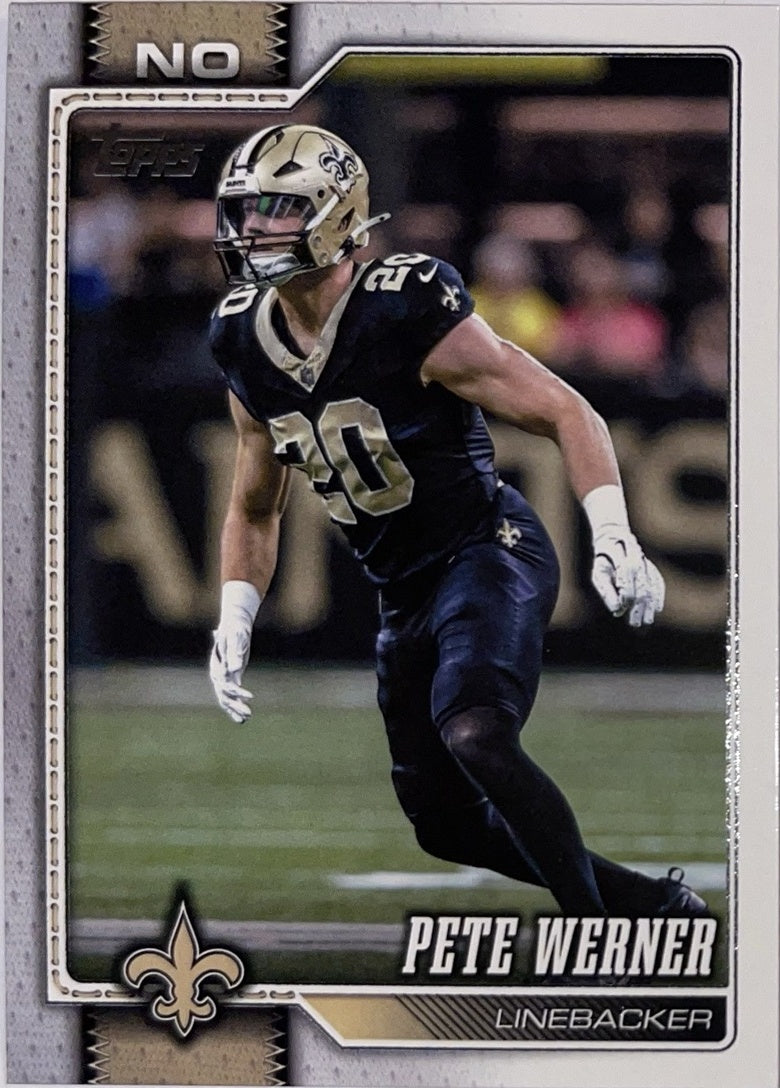 2026 Topps Football #44 Pete Werner – Near Mint – voorkant