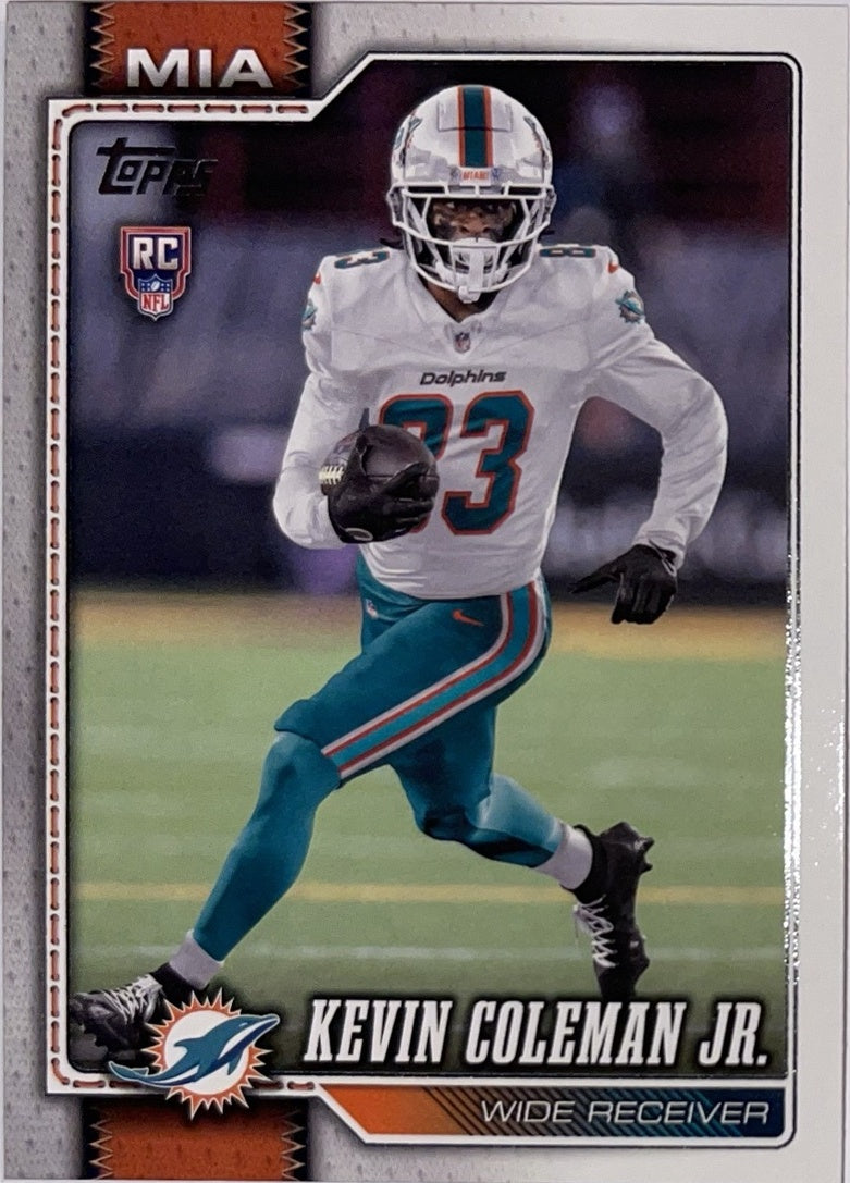 2026 Topps Football #337 Kevin Coleman Jr. RC – Near Mint – voorkant