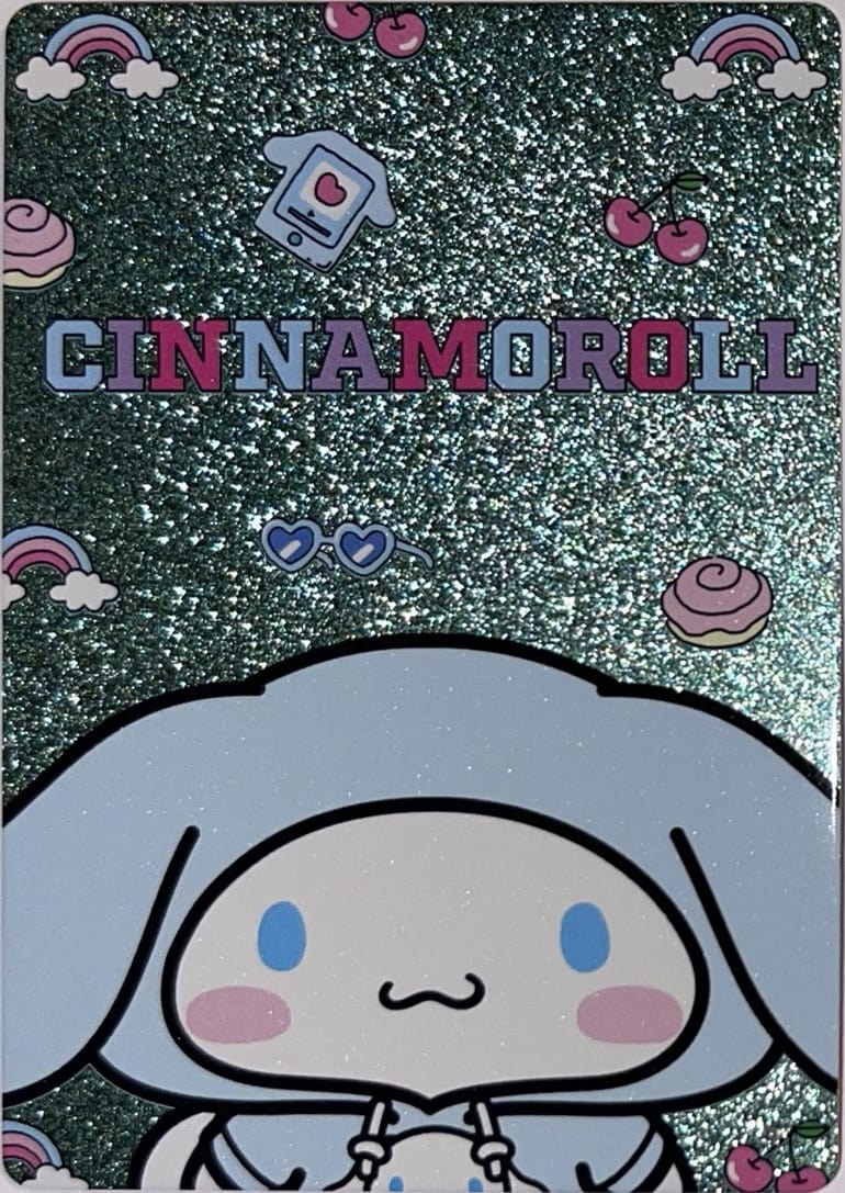 2026 Panini Hello Kitty & Friends: Fun Together! #131 Cinnamoroll – Pop Party Glitter – voorkant | Lichcards Image principale du produit