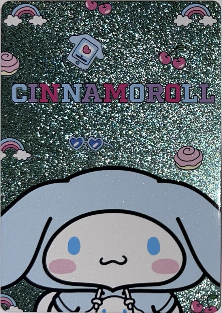 2026 Panini Hello Kitty & Friends: Fun Together! #131 Cinnamoroll – Pop Party Glitter – Near Mint – voorkant