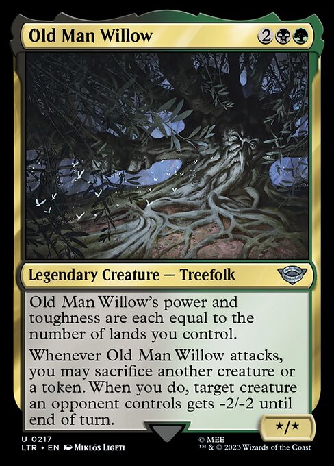 Old Man Willow – The Lord of the Rings: Tales of Middle-earth (LTR-217) Magic: The Gathering card