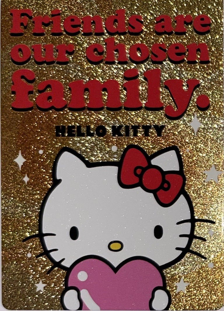 2026 Panini Hello Kitty & Friends: Fun Together! #100 Hello Kitty – Golden Glitter Friends – Near Mint – voorkant