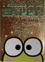 2026 Panini Hello Kitty & Friends: Fun Together! #105 Kerokerokeroppi – Golden Glitter Friends – Near Mint – voorkant