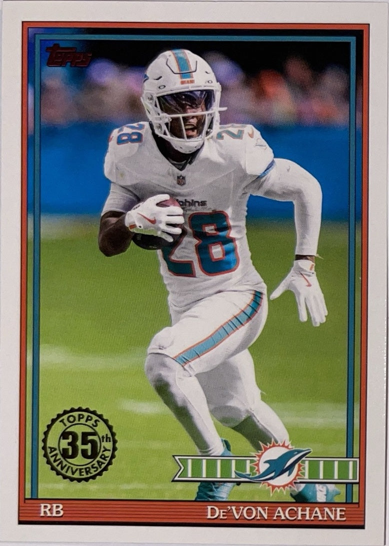 2026 Topps Football 1991 Topps Football #91TF-35 De'Von Achane – Near Mint – voorkant