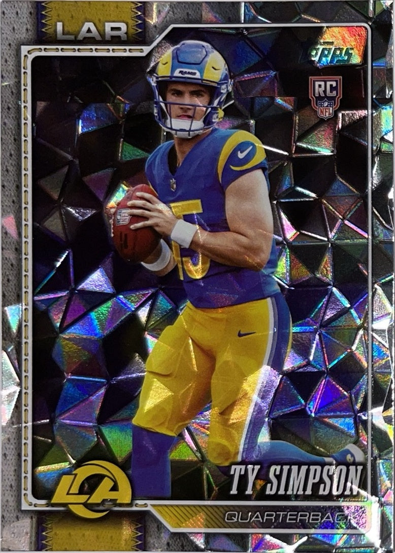 2026 Topps Football #302 Ty Simpson RC Diamante Foil – Near Mint – voorkant