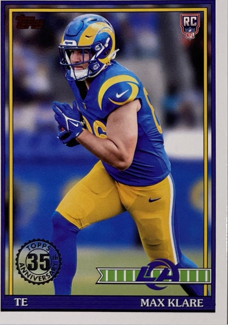 2026 Topps Football 1991 Topps Rookies Football #91TR-41 Max Klare RC – Near Mint – voorkant