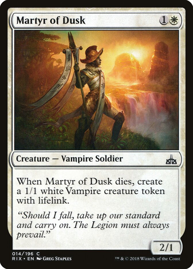Martyr of Dusk - Rivals of Ixalan (Common) [RIX-14]