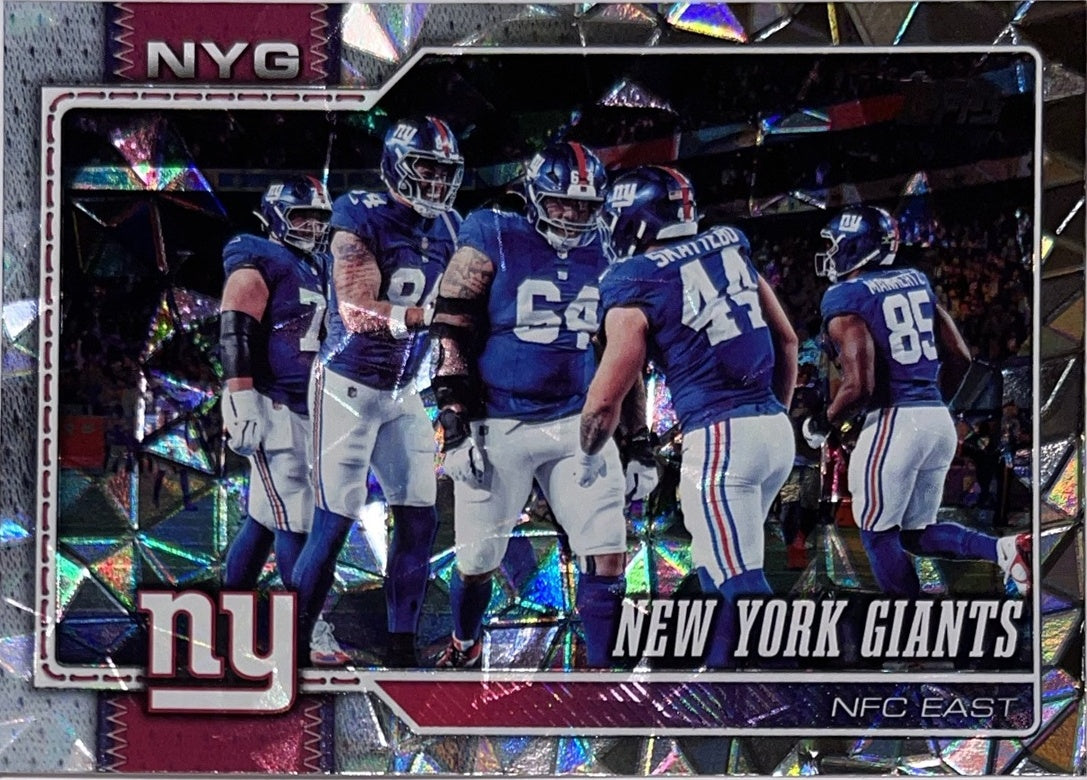 2026 Topps Football #275 New York Giants Team Card Diamante Foil – Near Mint – voorkant