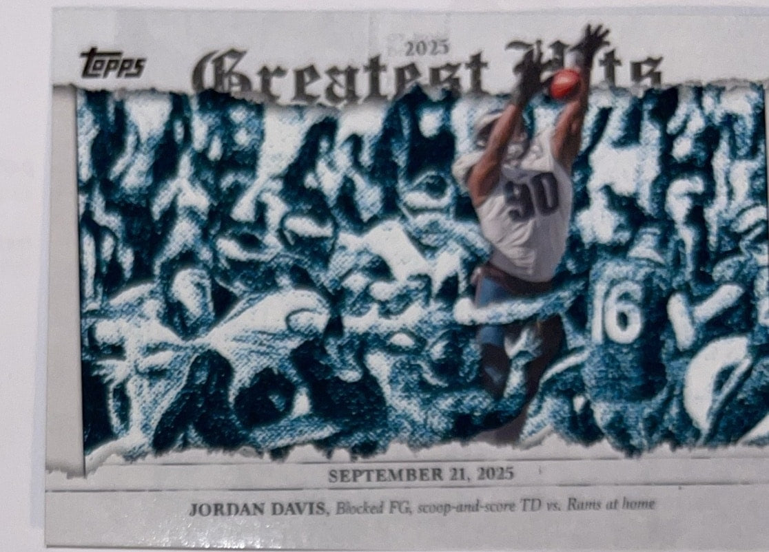 2026 Topps Football 2025 Greatest Hits #25GH-JD Jordan Davis – voorkant | Lichcards Main image