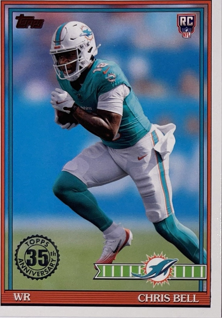 2026 Topps Football 1991 Topps Rookies Football #91TR-24 Chris Bell RC – Near Mint – voorkant