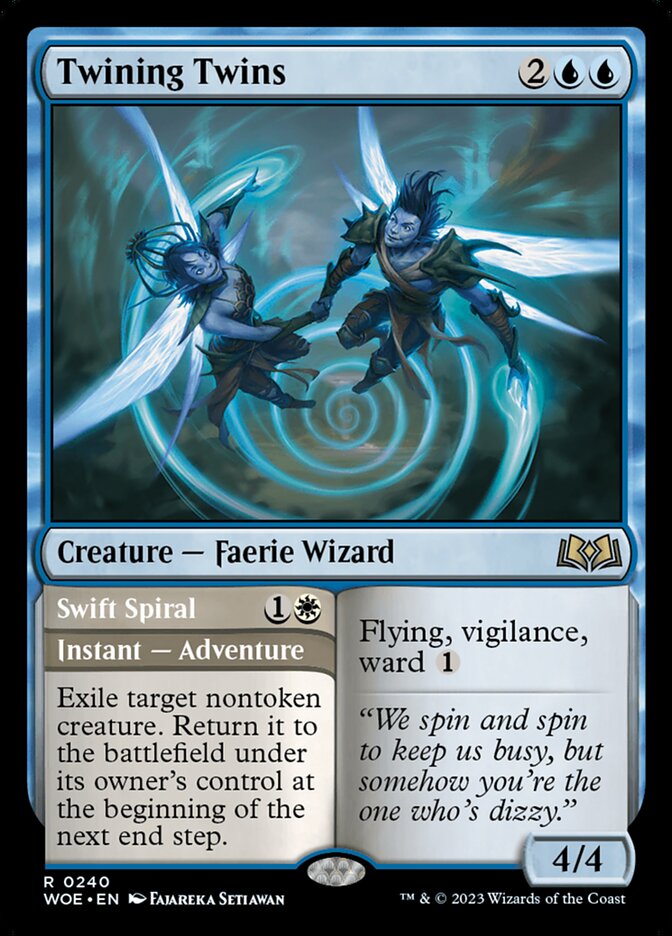 Magic-kaart Twining Twins // Swift Spiral WOE-240 uit Wilds of Eldraine (Rare) Hoofdafbeelding