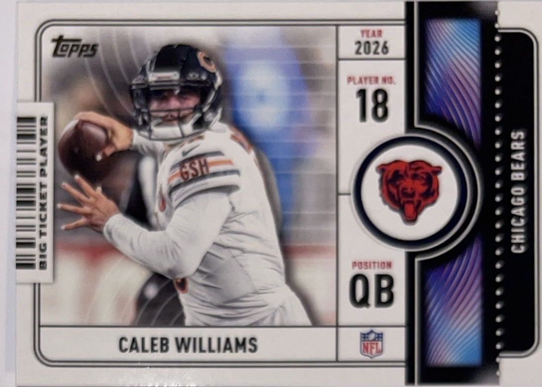 2026 Topps Football Big Ticket Players #BTP-7 Caleb Williams – Near Mint – voorkant