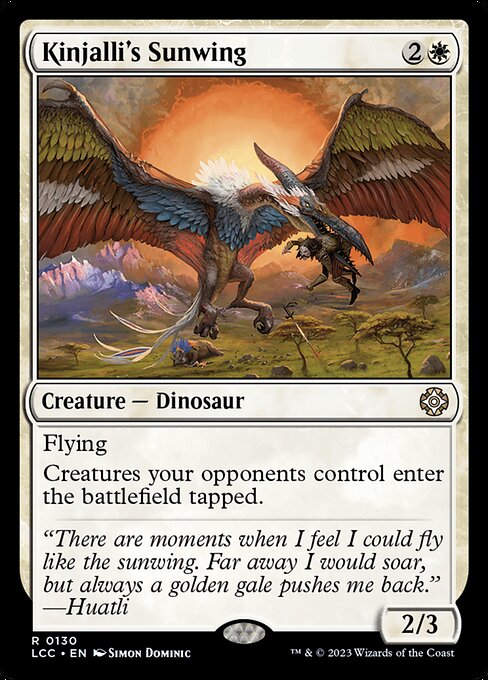 Kinjalli's Sunwing – Commander: The Lost Caverns of Ixalan (LCC-130) Magic: The Gathering card Image principale du produit