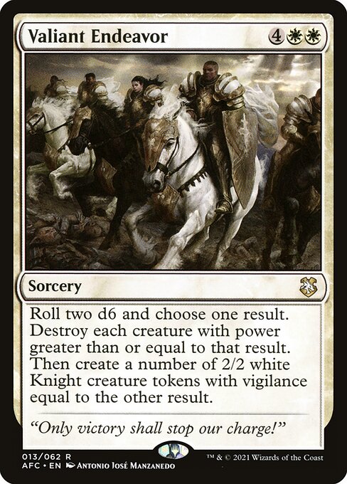 Valiant Endeavor – Forgotten Realms Commander (AFC-13) Magic: The Gathering card | LC-REM-20260804-15151751266636-0445def0-8921-4579-912f-035d9fbce3c0