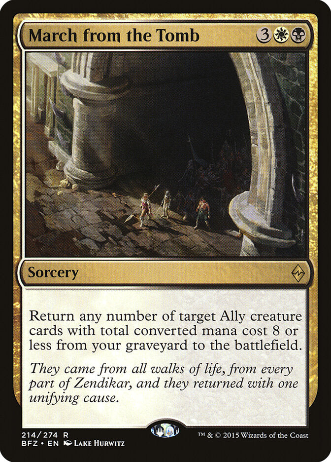 March from the Tomb - Battle for Zendikar (Rare) [BFZ-214] Immagine principale del prodotto