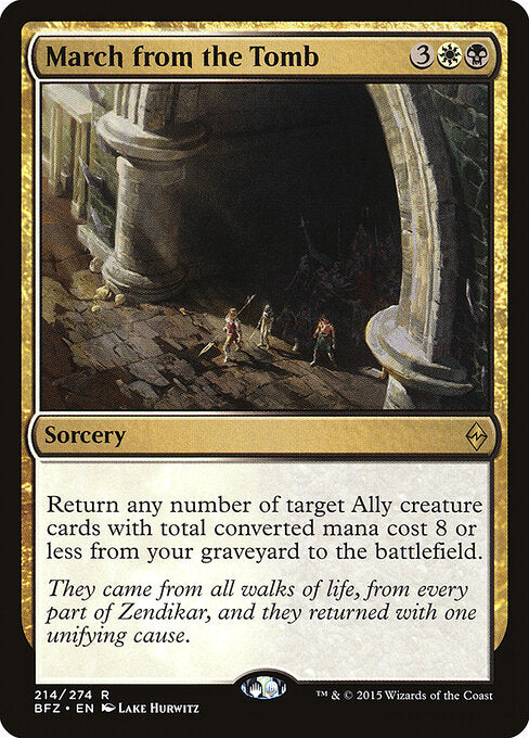 March from the Tomb – Battle for Zendikar (BFZ-214) Magic: The Gathering card
