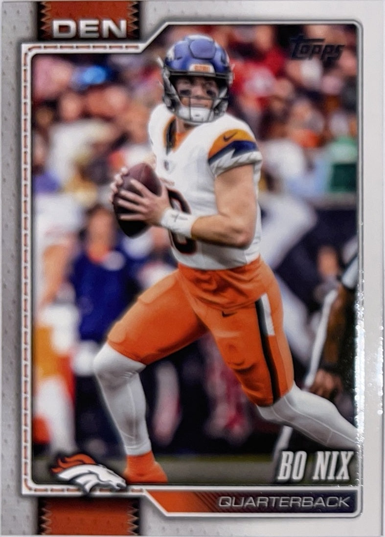 2026 Topps Football #58 Bo Nix – Near Mint – voorkant