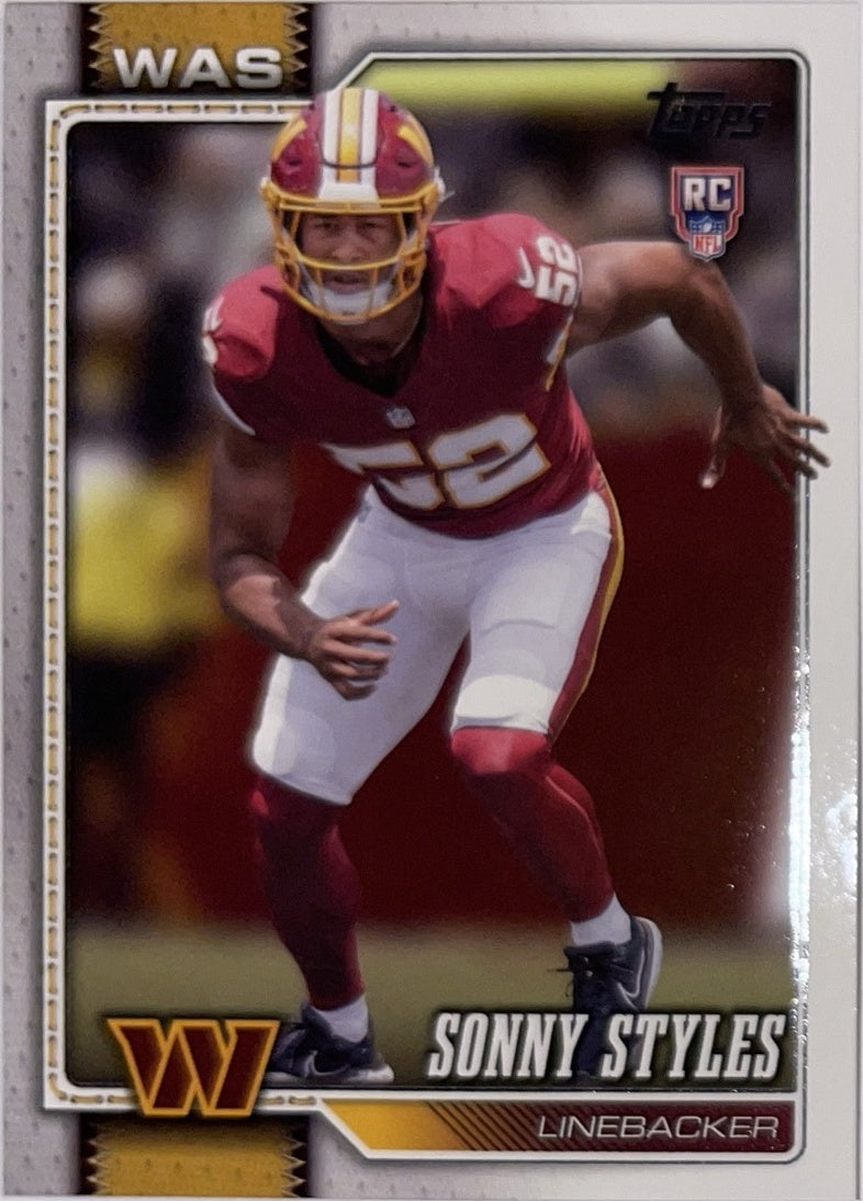 2026 Topps Football #347 Sonny Styles RC – Near Mint – voorkant