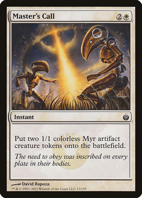 Master's Call – Mirrodin Besieged (MBS-13) Magic: The Gathering card Image principale du produit