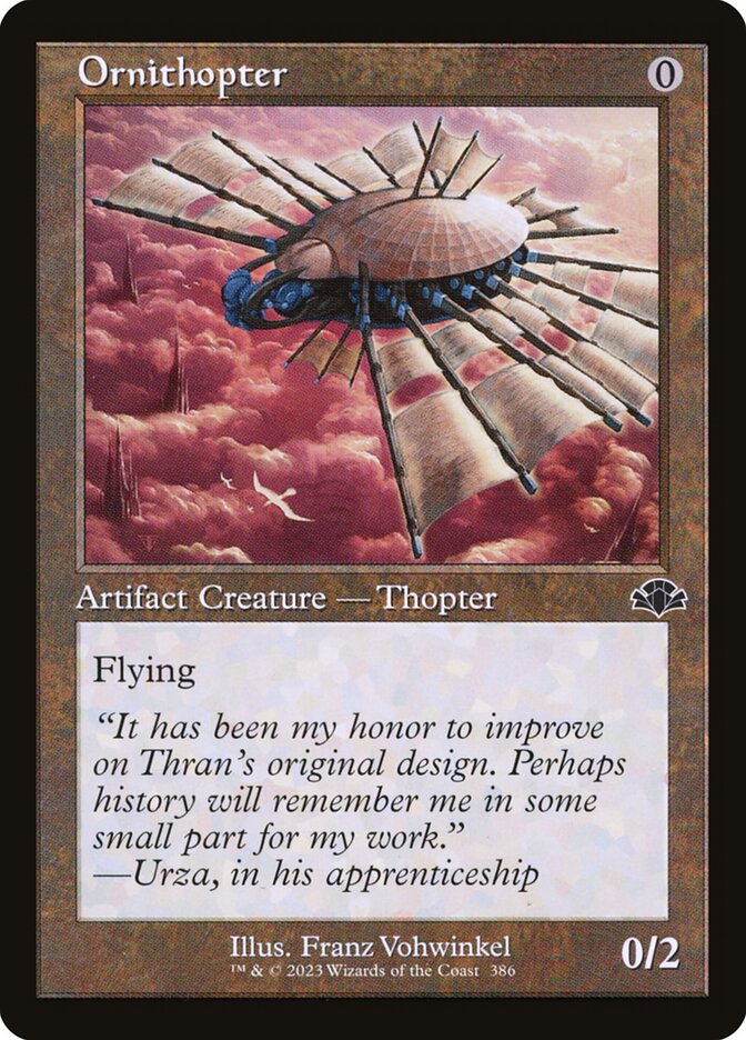 Magic-kaart Ornithopter DMR-386 uit Dominaria Remastered (Common)