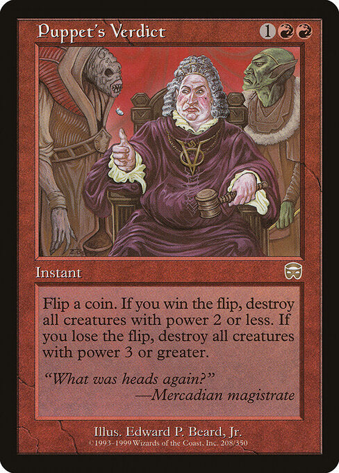 Puppet's Verdict – Mercadian Masques (MMQ-208) Magic: The Gathering card | LC-REM-20260804-15526088245580-052b743a-456d-49c3-881e-4f30c7645fa5