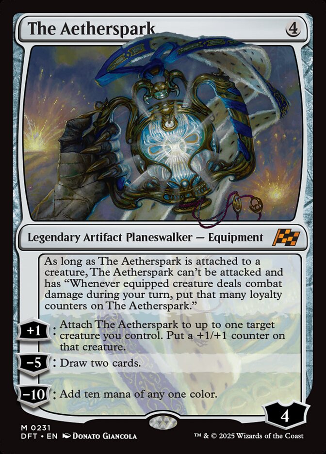Magic-kaart The Aetherspark DFT-231 uit Aetherdrift (Mythic)