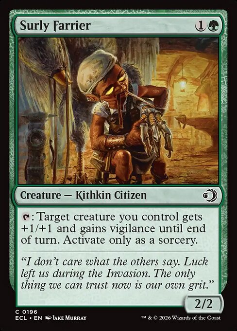 Surly Farrier – Lorwyn Eclipsed (ECL-196) Magic: The Gathering card Main image