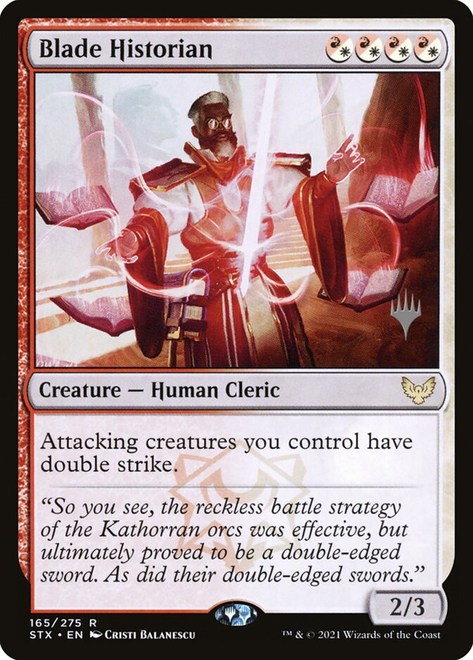 Magic-kaart Blade Historian PSTX-165 uit Strixhaven: School of Mages: Promos (Rare) Immagine principale del prodotto