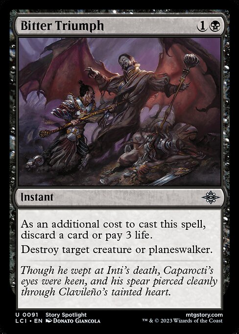 Bitter Triumph – The Lost Caverns of Ixalan (LCI-91) Magic: The Gathering card