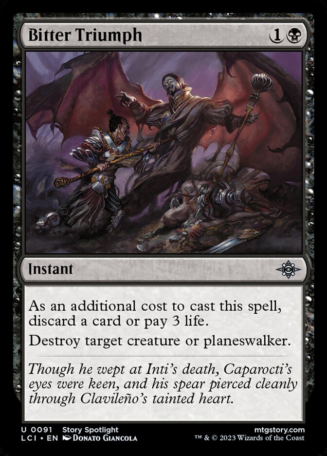 Magic-kaart Bitter Triumph LCI-91 uit The Lost Caverns of Ixalan (Uncommon)