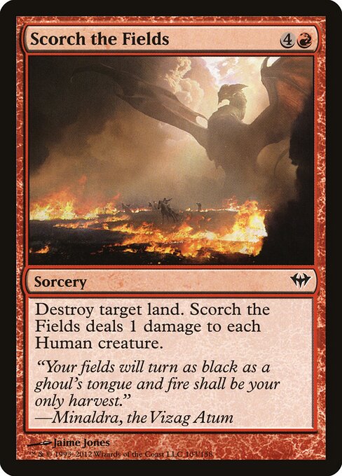 Scorch the Fields – Dark Ascension (DKA-103) Magic: The Gathering card Imagen principal del producto