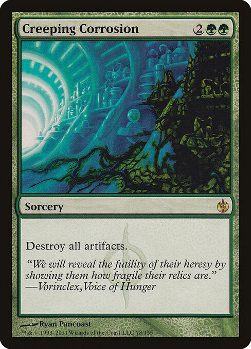 Creeping Corrosion – Mirrodin Besieged (MBS-78) Magic: The Gathering card | LC-REM-20260804-15339539562828-05d5a7b3-18b6-4b1d-85cc-2253e605390c Imagen principal del producto