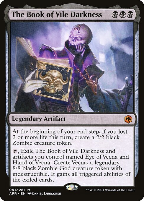 The Book of Vile Darkness – Adventures in the Forgotten Realms (AFR-91) Magic: The Gathering card | LC-REM-20260804-15517354492236-05dcff61-8c48-401f-a31f-5fc53a298356