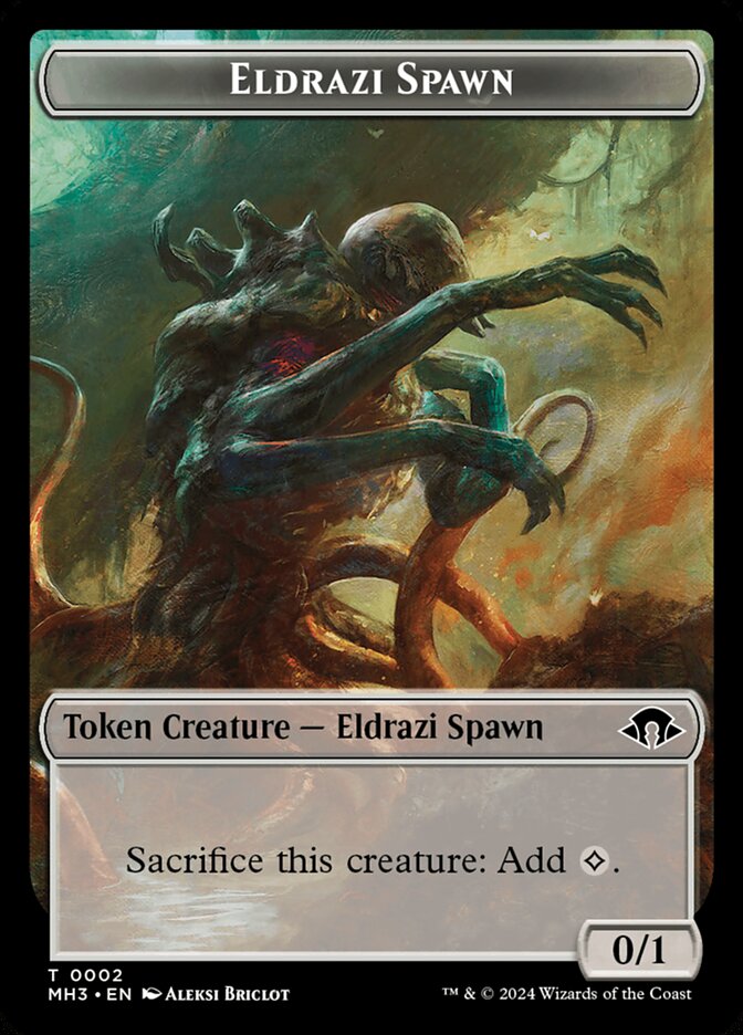 Magic-kaart Eldrazi Spawn // Kraken Token TMH3-2 uit Modern Horizons 3 Tokens (Token) Image principale du produit