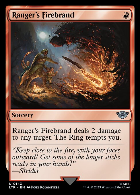 Ranger's Firebrand – The Lord of the Rings: Tales of Middle-earth (LTR-143) Magic: The Gathering card