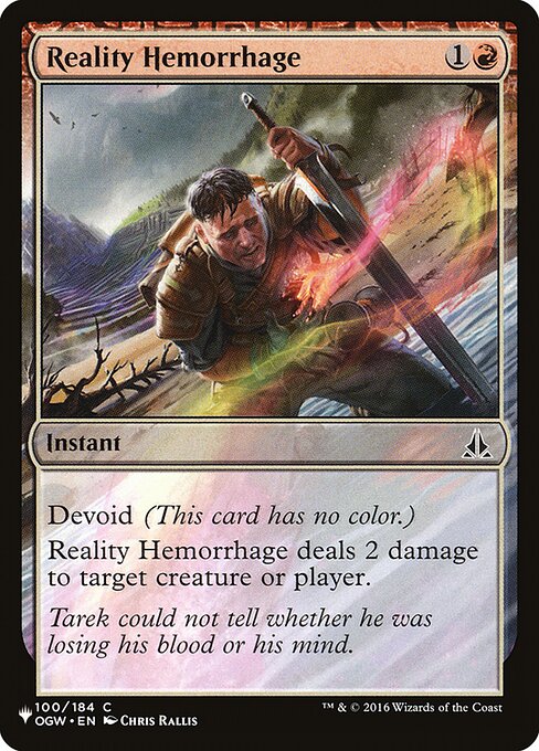 Reality Hemorrhage – The List (PLST-OGW-100) Magic: The Gathering card | LC-REM-20260804-15151472214348-06667c02-a78e-4cd8-b1dd-8d52a04d82e4