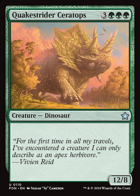 Quakestrider Ceratops – Magic: The Gathering Foundations (FDN-110) Magic: The Gathering card