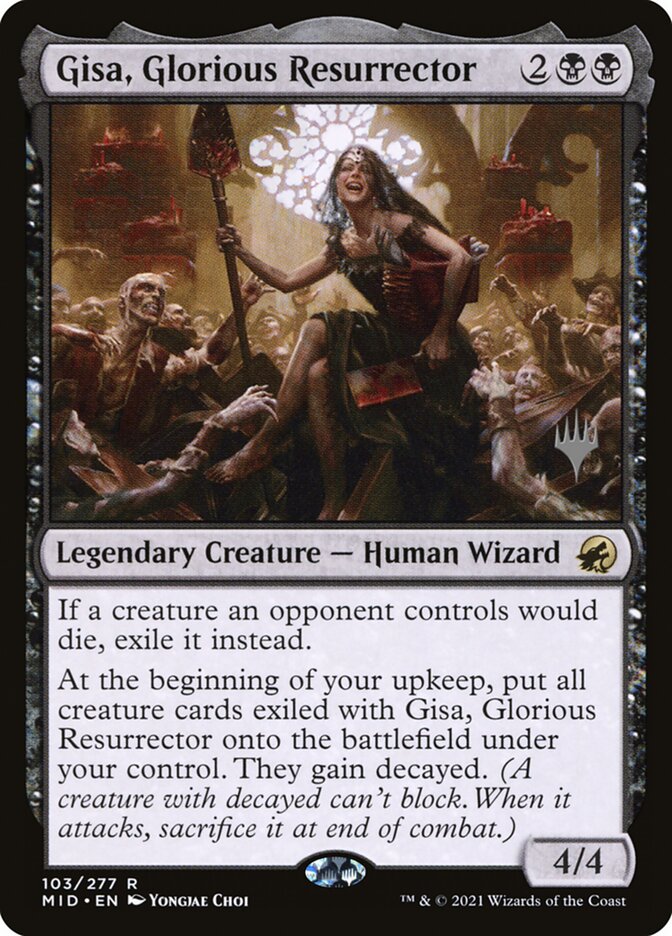 Magic-kaart Gisa, Glorious Resurrector PMID-103 uit Innistrad: Midnight Hunt: Promos (Rare) Immagine principale del prodotto