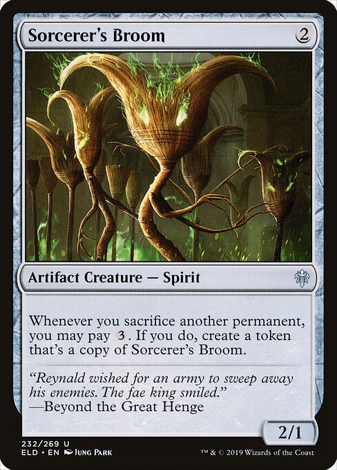 Sorcerer's Broom – Throne of Eldraine (ELD-232) Magic: The Gathering card