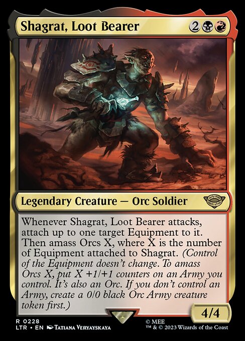 Shagrat, Loot Bearer – The Lord of the Rings: Tales of Middle-earth (LTR-228) Magic: The Gathering card