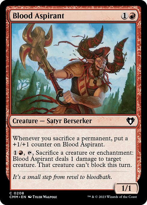 Blood Aspirant – Commander Masters (CMM-208) Magic: The Gathering card Main image