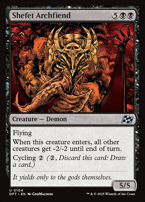 Shefet Archfiend – Aetherdrift (DFT-104) Magic: The Gathering card