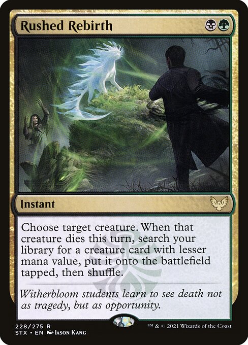 Rushed Rebirth – Strixhaven: School of Mages (STX-228) Magic: The Gathering card